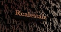 Realestate - Wooden 3D rendered letters/message