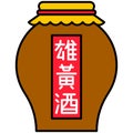 Realgar wine icon, Dragon Boat festival related vector