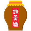 Realgar wine icon, Dragon Boat festival related vector