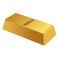 realictick vector gold bar in tte white background