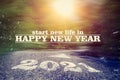 realisation motivation slogan of wish new life in happy new year Royalty Free Stock Photo