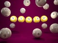 Realisic 3d lottery balls with sign BINGO