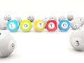 Realisic 3d lottery balls with sign LOTTO
