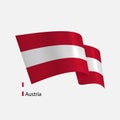 realisitc vector flag of Austria