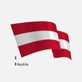 realisitc vector flag of Austria Royalty Free Stock Photo