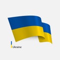 realisitc vector flag of Ukraine Royalty Free Stock Photo