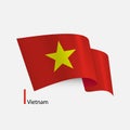realisitc vector flag of Vietnam