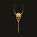 Realism Minimalist Style Illustration Of Contentment Evil Angry Dark Fork Mask