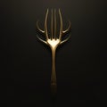 Realism Minimalist Style Illustration: Contentment, Evil, Angry, Dark Fork Mask
