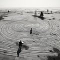Realism Vector: Evocative Figures In An Empty Spiral Land