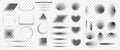 RealistiÃÂ vector shadows set isolated on transparent background. Rectangle, square, circle, oval, other shapes of shadows for Royalty Free Stock Photo