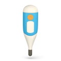 Realistic 3d electronic thermometer. Contact digital thermometer. Vector illustration. Medical equipment