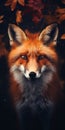 Realistic 3d Fox Wallpaper For Autumn With Simplest Background Royalty Free Stock Photo