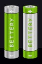 Realistic AA Type Battery. Vector Royalty Free Stock Photo