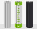 Realistic AA Type Battery. Vector Royalty Free Stock Photo
