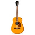 Realistic acoustic guitar. Royalty Free Stock Photo