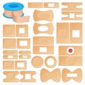 Realistic Adhesive Plasters Set