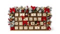 Realistic Advent Calendar Illustration on White Royalty Free Stock Photo