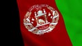 Realistic Afghanistan flag