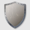 Metal shield Vector illustration Royalty Free Stock Photo