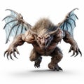 Realistic Agile Demon Monster: A Winged Troll In Urban Fairy Tale