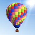 Realistic Air Balloon vector design illustration Royalty Free Stock Photo