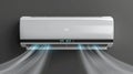 Realistic air conditioning split system mockup for home and office climate control Royalty Free Stock Photo