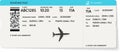 Realistic airline ticket or boarding pass design Royalty Free Stock Photo