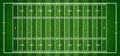 Realistic American football field background top view with grass texture Royalty Free Stock Photo