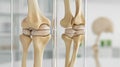 Detailed anatomical model of a human knee joint for educational purposes in a laboratory setting Royalty Free Stock Photo
