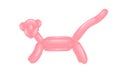 Realistic animal-shaped balloon, funny childish pink panther toy for child's birthday party. Twisted helium latex ballon