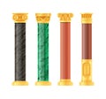 Realistic antique pillars set. Antique column, classic pillar. Royalty Free Stock Photo