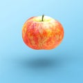 Realistic apples on gradient background. 3D illustration