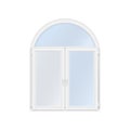 Realistic Arch Window Composition Royalty Free Stock Photo