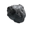 Realistic asteroid with craters on white background (330) image Royalty Free Stock Photo