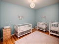 realistic baby girl room design medium shot