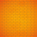 Realistic background wall, new yellow brickwork - Vector