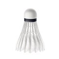 Vector 3d badminton shuttlecock white mock up