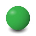 Realistic ball with reflection and shadow, green vector illustration Royalty Free Stock Photo