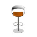 Realistic bar stool isolated on white background. Front view. 3D. Vector illustration Royalty Free Stock Photo