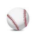 Realistic Baseball Ball Vector Icon Illustration