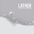 Realistic bath foam. Lather effect. Soap bubbles on transparent background Royalty Free Stock Photo