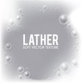 Realistic bath foam. Lather effect. Soap bubbles on transparent background Royalty Free Stock Photo