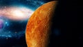 Realistic beautiful planet Mercury from deep space Royalty Free Stock Photo