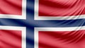 Realistic beautiful Svalbard and Jan Mayen flag 4k