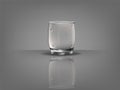 Realistic beautiful whisky glass with transparent