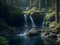 Realistic Beauty: Cascading Waterscape