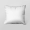 Realistic bed pillow. White blank of rectangular feather sleeping bed cushion for neck and head support and rest. Vector Royalty Free Stock Photo