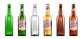 Realistic Beer Bottles Icon Set Royalty Free Stock Photo