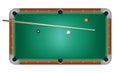 Realistic Billiards Pool Table Green Felt Illustration